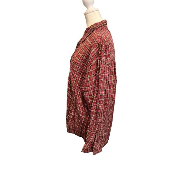 Chaps Ralph Lauren Men’s Flannel Size Medium Button Up Shirt Long Sleeve Plaid - Picture 4 of 7